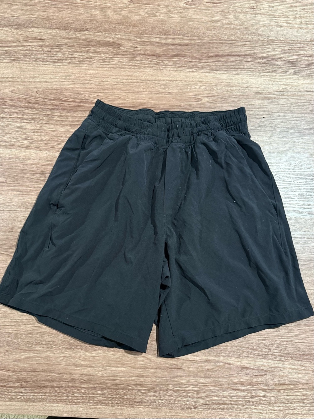 lululemon athletica Men's Black Athletic Shorts with Elastic Waistband